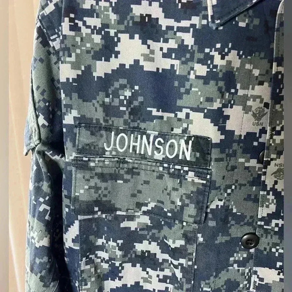 US NAVY USN digital camouflage working blouse shirt jacket Medium Long digi camo - Picture 3 of 6